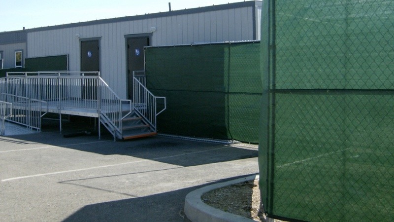 Cache Creek Windscreen At Portable Restroom 2